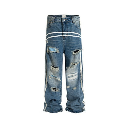 2XSTRIPED RIP-DENIM