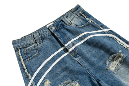 2XSTRIPED RIP-DENIM